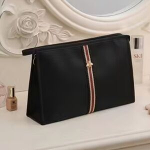NEW Black Makeup Bag with Gold Bee Accent
